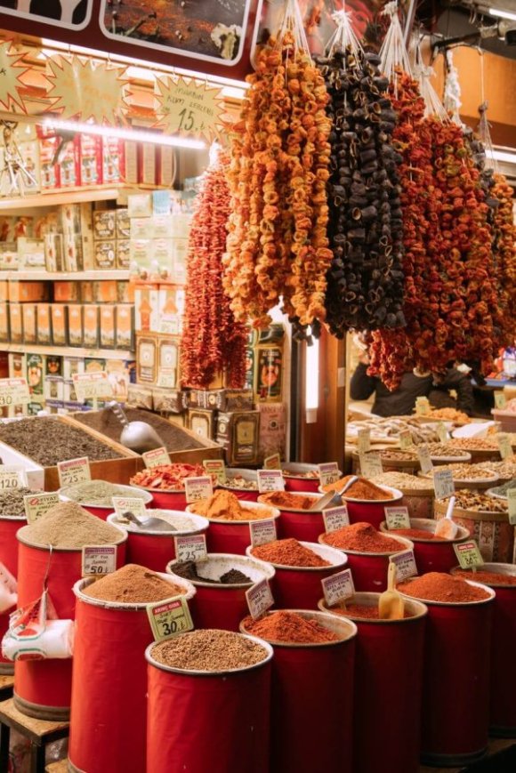 food display in the market
